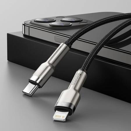 Купить Кабель Baseus Cafule Metal (CATLJK-B01) USB-C/Lightning 2m (Black)